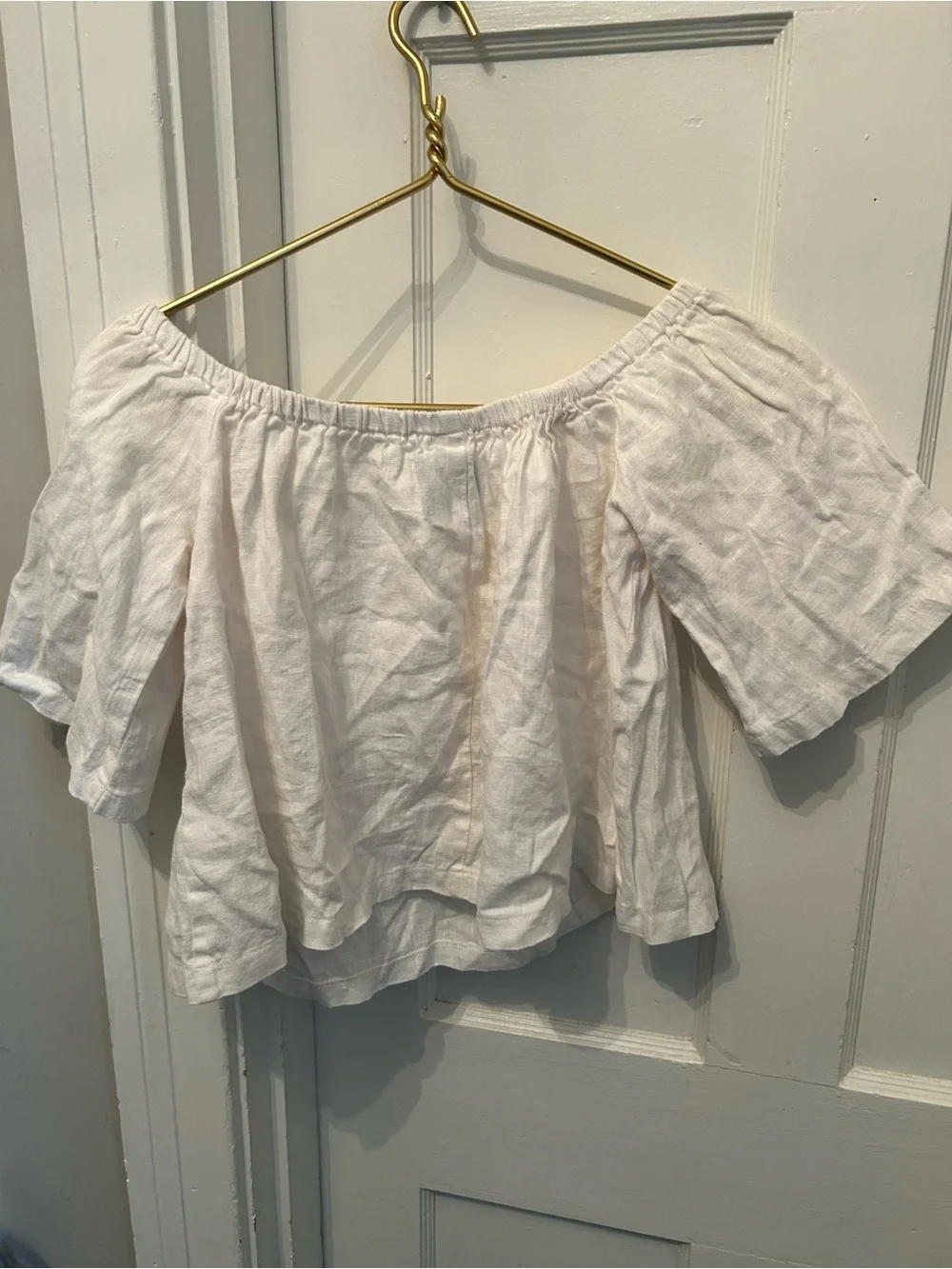 Reformation Off Shoulder  linen top sz XS
